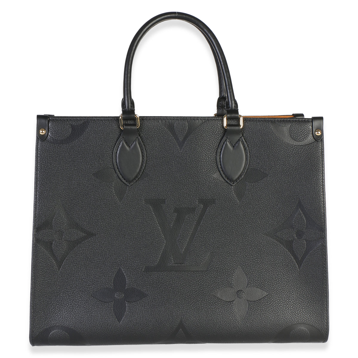 Louis Vuitton Black Giant Monogram Empreinte Onthego MM Handbag fv