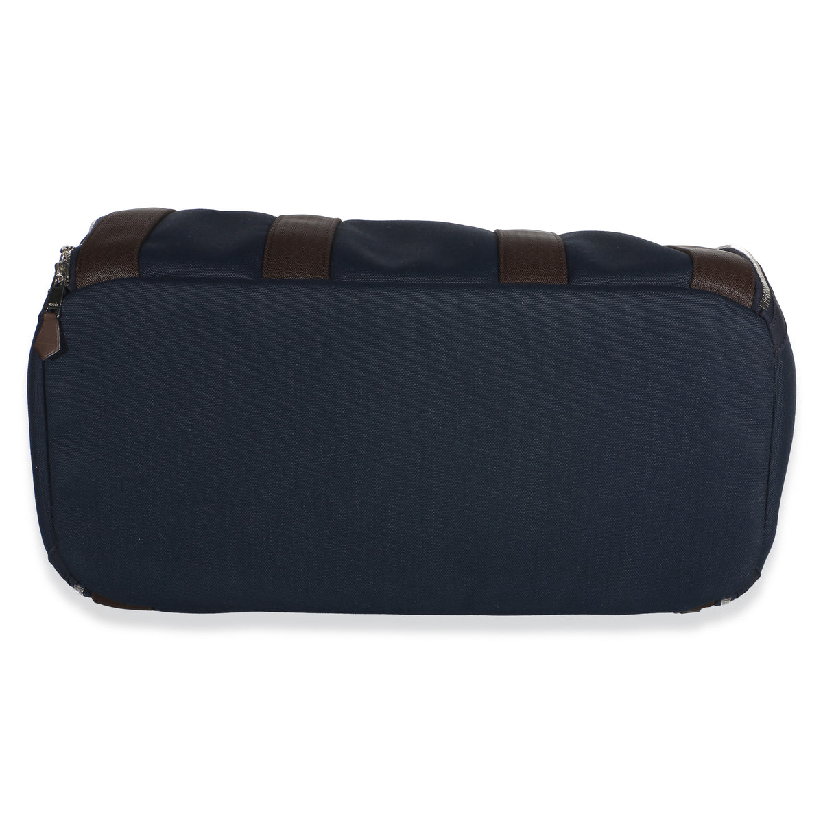 Hermès Navy Canvas Dog Carrier PHW Handbag 6