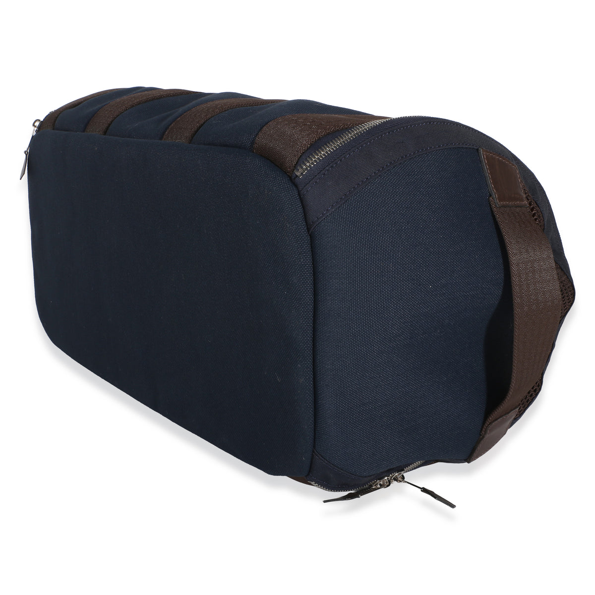 Hermès Navy Canvas Dog Carrier PHW Handbag 7