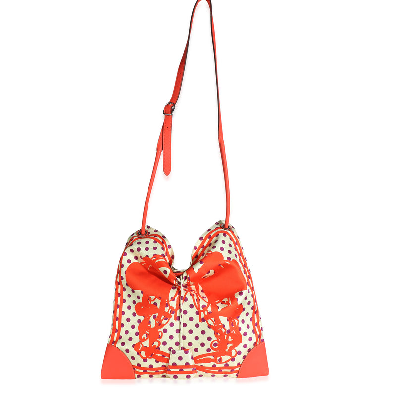 Hermès Jaune Milton Orange Field Silk Brides de Gala SilkyCity 33 PHW Handbag id