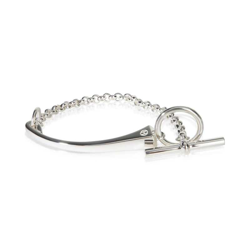 Hermès Sterling Silver Clou de Forge Bracelet fv