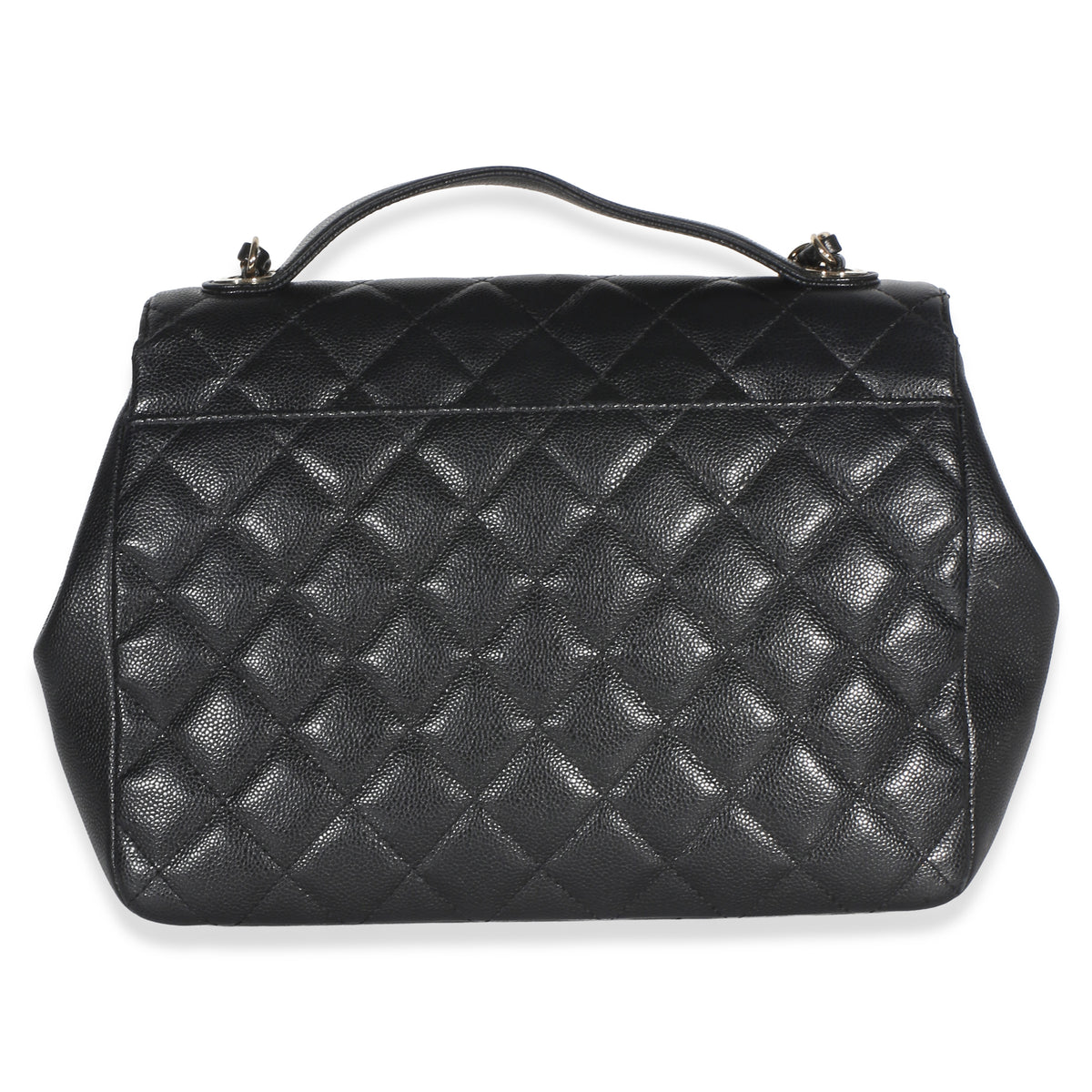 Chanel Black Quilted Caviar Large Business Affinity Flap Bag Handbag 4