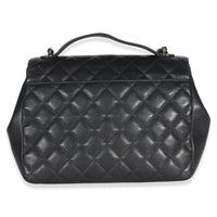 Chanel Black Quilted Caviar Large Business Affinity Flap Bag Handbag 4