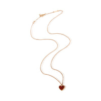 Van Cleef & Arpels Rose Gold Carnelian Sweet Hearts Pendant 3