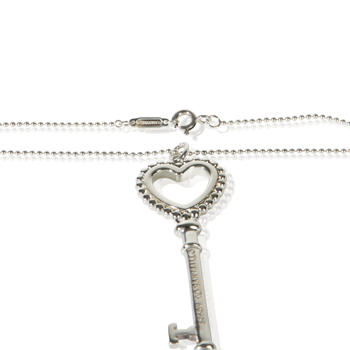 Tiffany & Co. Sterling Silver Heart Key Pendant 2
