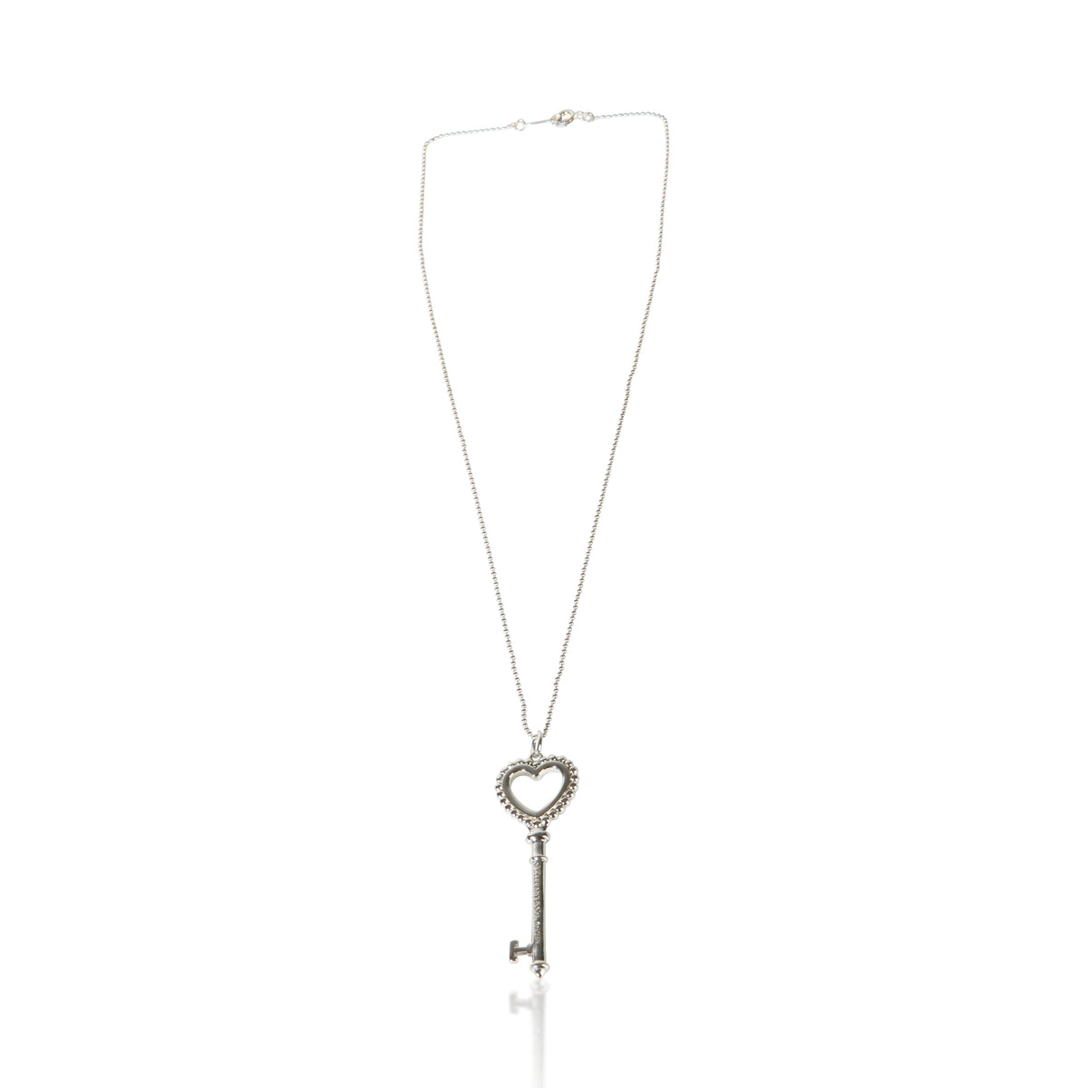 Tiffany & Co. Sterling Silver Heart Key Pendant 3