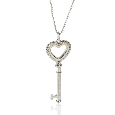 Tiffany & Co. Sterling Silver Heart Key Pendant fv