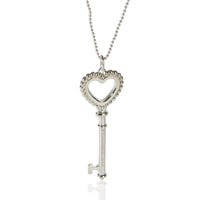 Tiffany & Co. Sterling Silver Heart Key Pendant fv