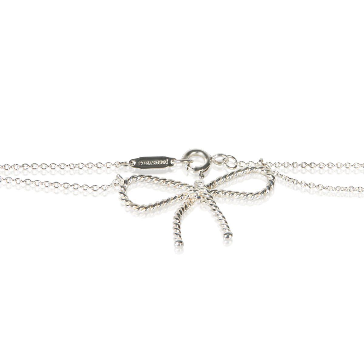 Tiffany & Co. Sterling Silver Rope Bow Pendant 2