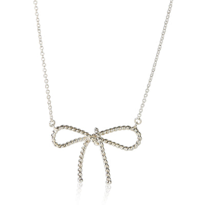 Tiffany & Co. Sterling Silver Rope Bow Pendant fv