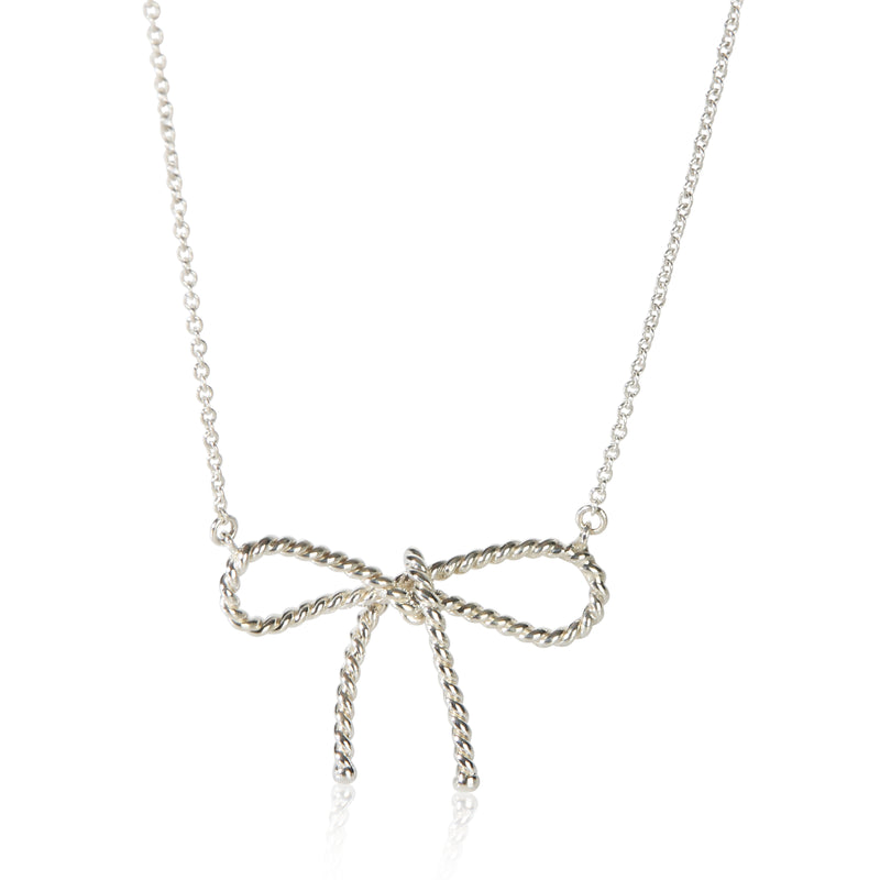 Tiffany & Co. Sterling Silver Rope Bow Pendant fv