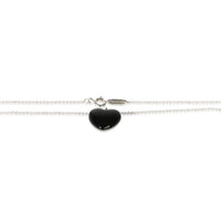 Tiffany & Co. Sterling Silver Onyx Heart Pendant 2