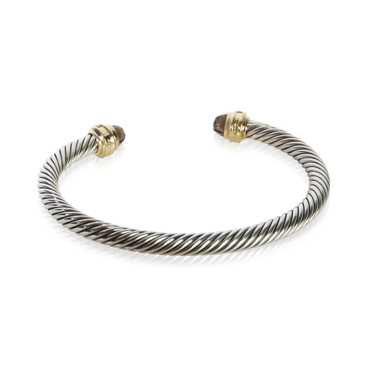 David Yurman Yellow Gold & Sterling Silver Smokey Quartz and Diamond Cable Class 3