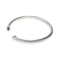 David Yurman Sterling Silver Amethyst and Diamond Cable Classic Bracelet 2