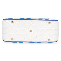 Christian Dior Blue Multicolor Calfskin Star Medium Dior Vibe Bowling Bag Handbag 5