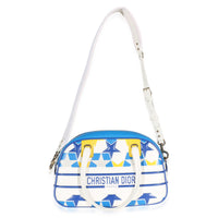 Christian Dior Blue Multicolor Calfskin Star Medium Dior Vibe Bowling Bag Handbag 8