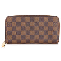 Louis Vuitton Rose Ballerine Damier Ebene Canvas Zippy Wallet Wallet id