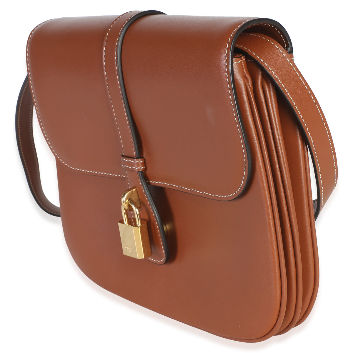 Celine Tan Smooth Calfskin Medium Tabou Flap Bag Handbag 2
