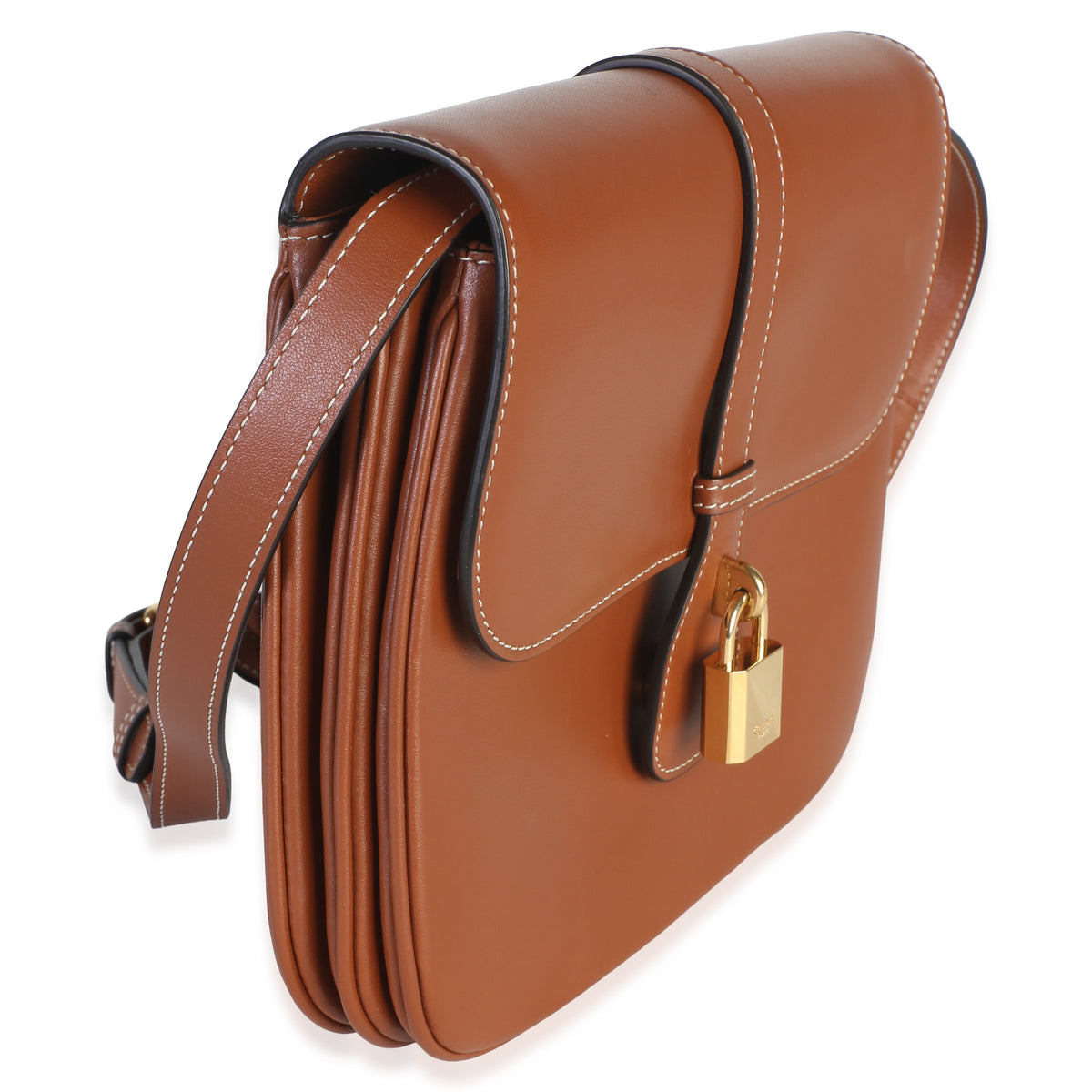 Celine Tan Smooth Calfskin Medium Tabou Flap Bag Handbag 4