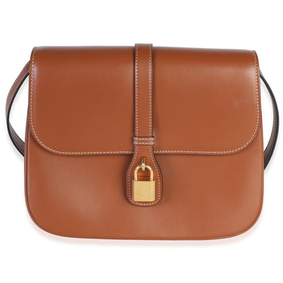 Celine Tan Smooth Calfskin Medium Tabou Flap Bag Handbag fv