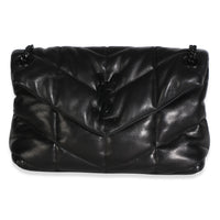 Saint Laurent Black Quilted Monogram Lambskin Monochrome Small Loulou Puffer Sat Handbag id