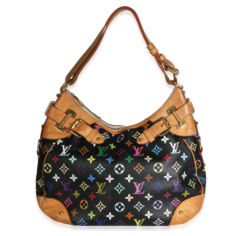 Louis Vuitton Black Monogram Multicolore Canvas Greta Handbag id