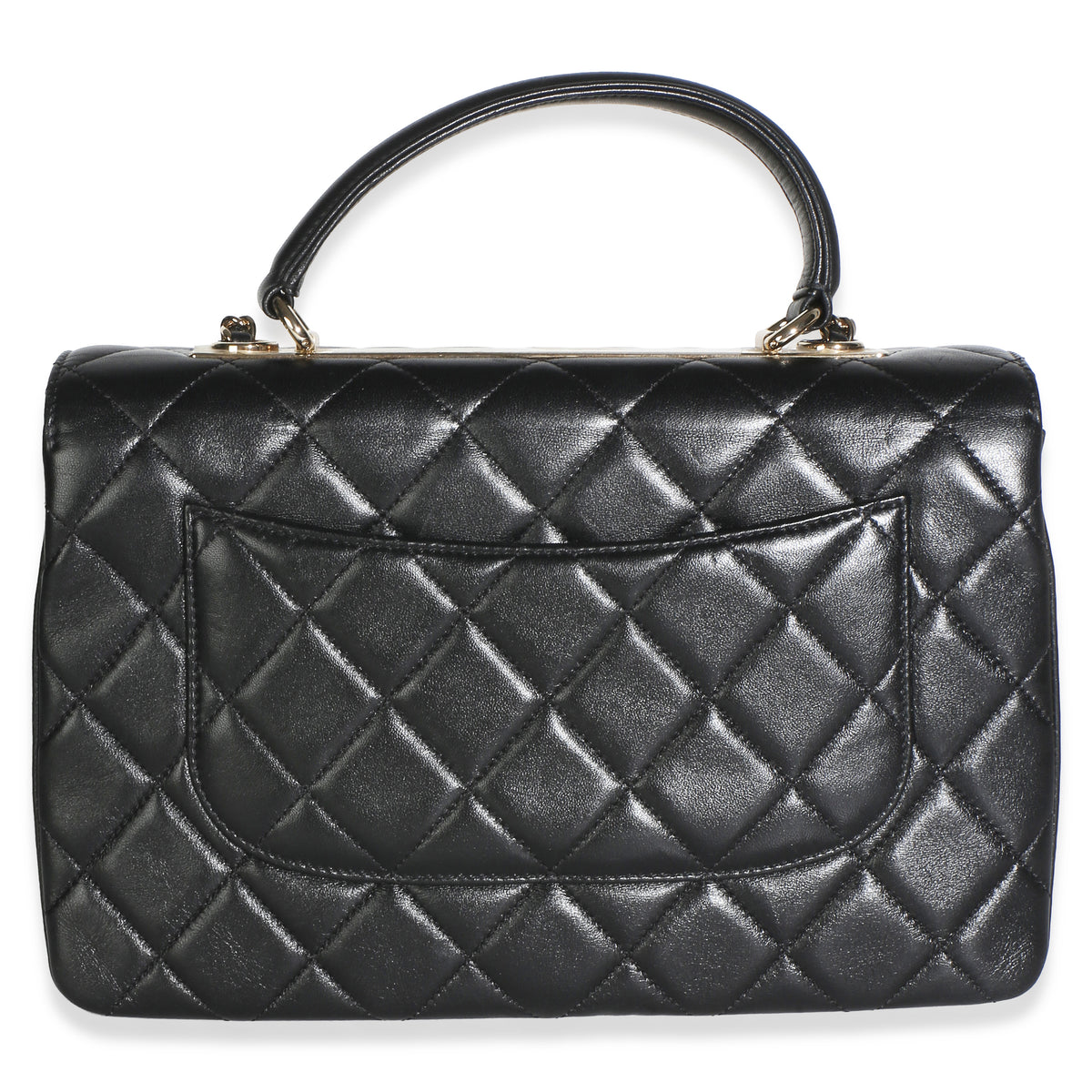 Chanel Black Quilted Lambskin Medium Trendy Top Handle Bag Handbag 4