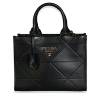 Prada Black Triangolo Embossed Soft Calfskin Small Symbole Tote Handbag id
