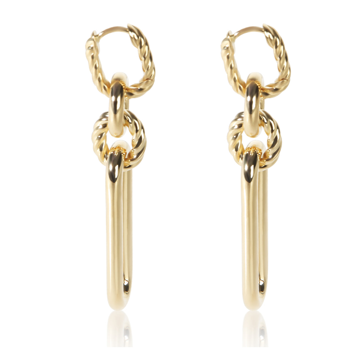 David Yurman Yellow Gold Lexington Earrings 2