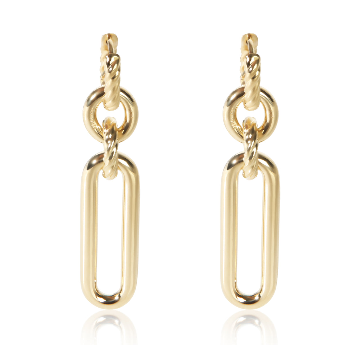 David Yurman Yellow Gold Lexington Earrings 3