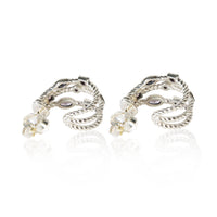 David Yurman Sterling Silver Iolite and Tourmaline Confetti Earrings 3