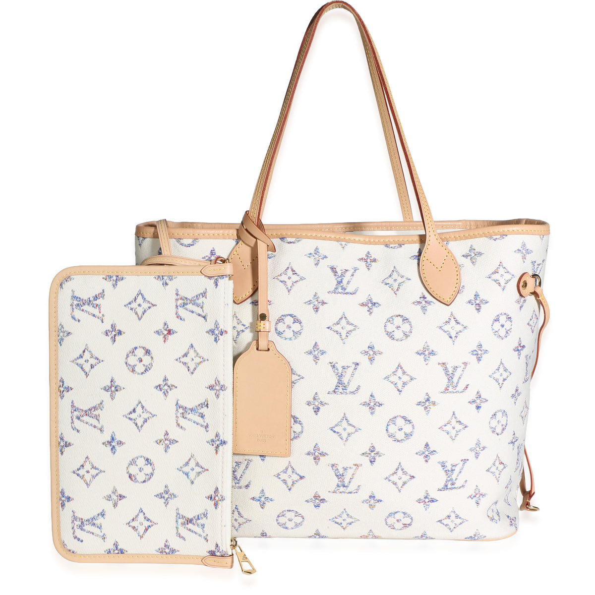 Louis Vuitton Multicolor Beige Jacquard Monogram Nautical Neverfull MM Handbag id