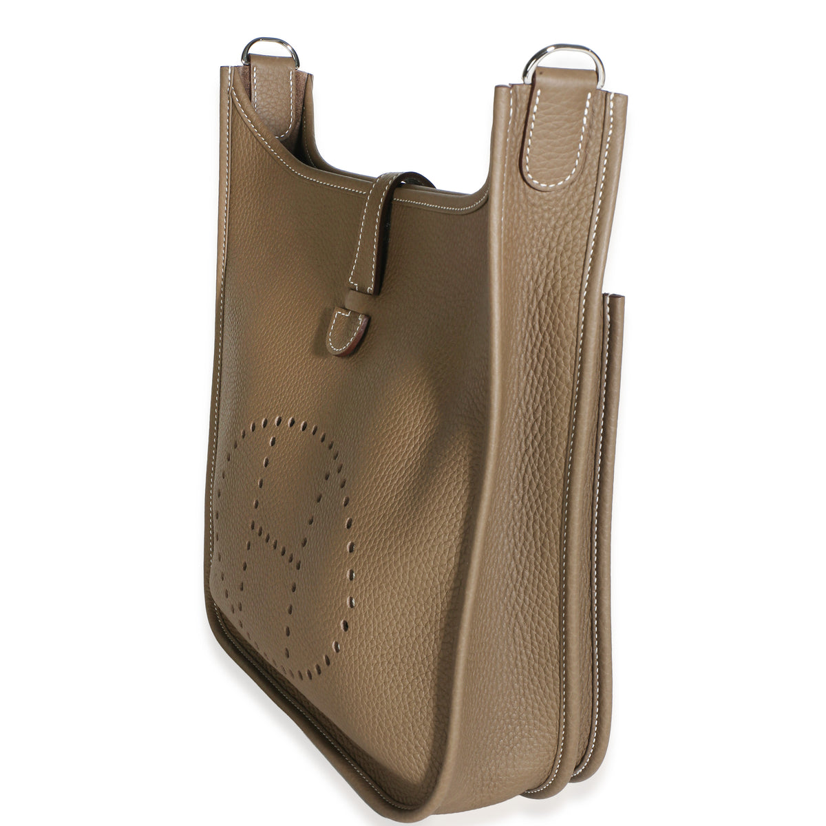 Hermès Etoupe Clemence Evelyne III PM 29 PHW Handbag 2