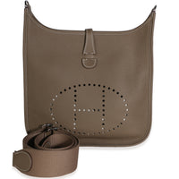 Hermès Etoupe Clemence Evelyne III PM 29 PHW Handbag id