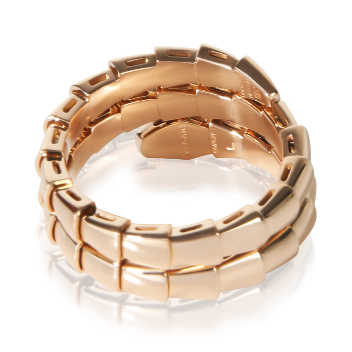 BVLGARI Rose Gold Diamond Serpenti Viper Wrap Ring 3