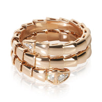BVLGARI Rose Gold Diamond Serpenti Viper Wrap Ring fv