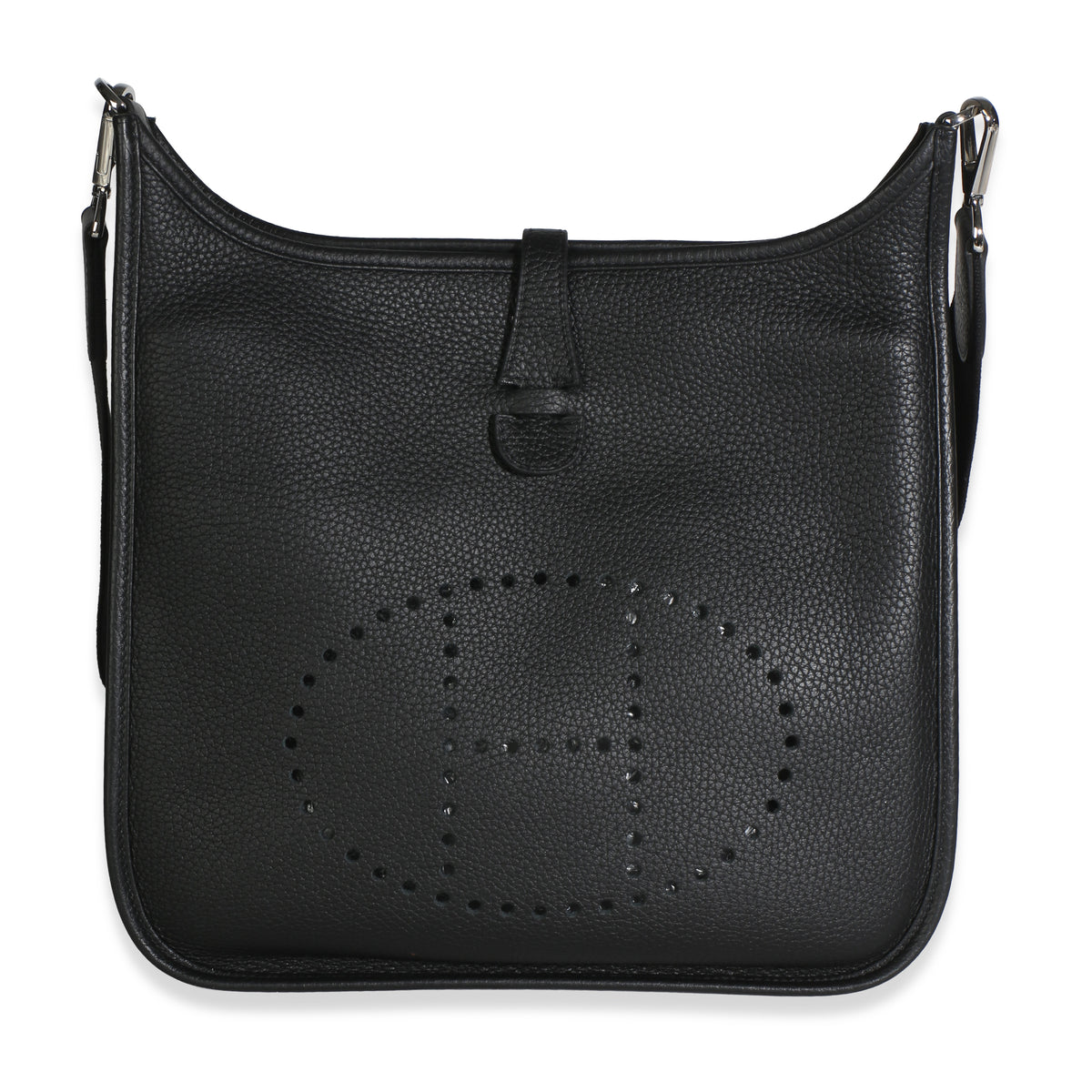 Hermès Black Clemence Evelyne III PM 29 PHW Handbag id