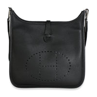 Hermès Black Clemence Evelyne III PM 29 PHW Handbag id
