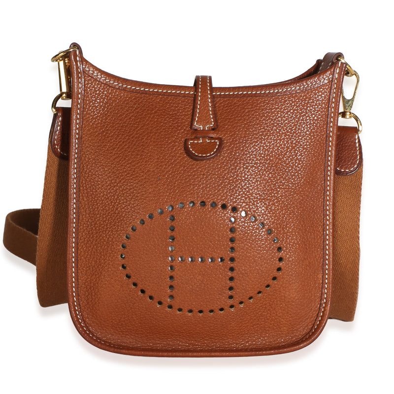 Hermès Fauve Barenia Faubourg Mini Evelyne 16 TPM GHW Handbag id