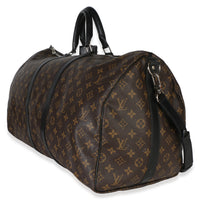 Louis Vuitton Monogram Macassar Canvas Keepall Bandouliere 55 Handbag 2