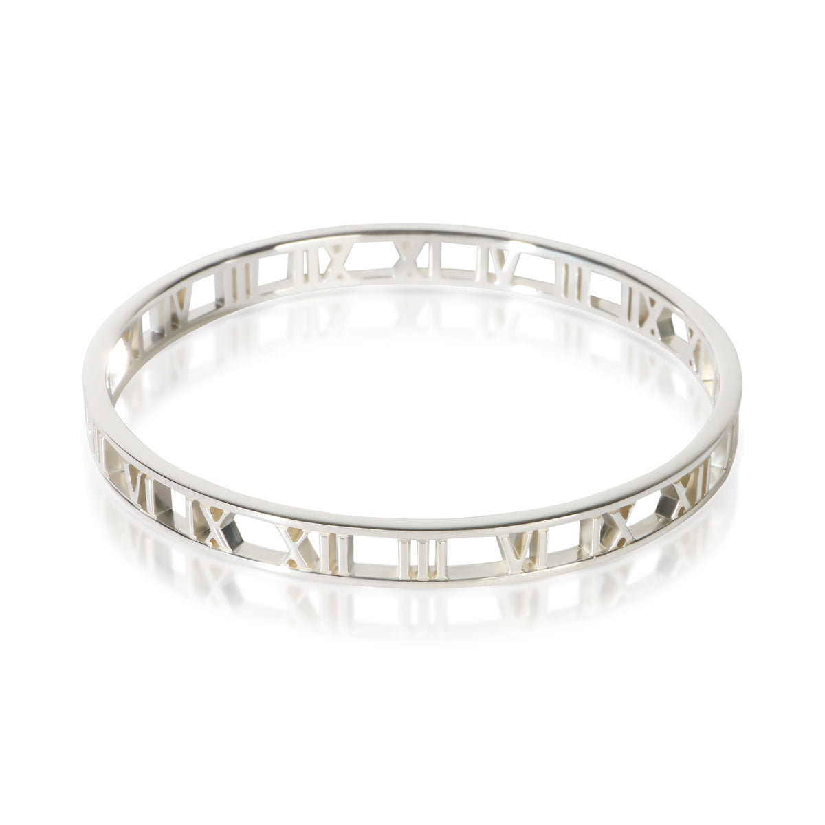 Tiffany & Co. Sterling Silver Atlas Open Bangle Bracelet fv