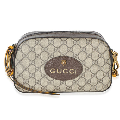 Gucci Beige Ebony GG Supreme Canvas Neo Vintage Messenger Bag Handbag id