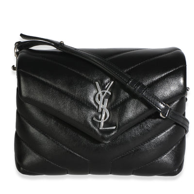 Saint Laurent Black Y Quilted Calfskin Monogram Toy Loulou Crossbody Handbag id