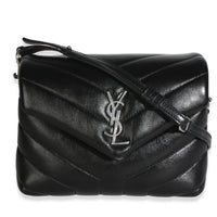 Saint Laurent Black Y Quilted Calfskin Monogram Toy Loulou Crossbody Handbag id