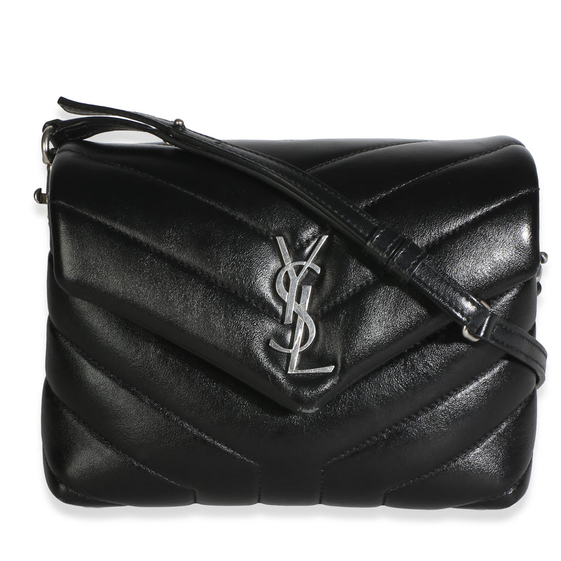 Saint Laurent Black Y Quilted Calfskin Monogram Toy Loulou Crossbody Handbag id