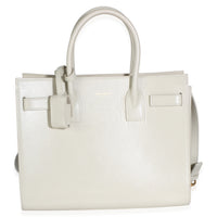 Saint Laurent Crema Soft Smooth Calfskin Baby Sac De Jour Handbag fv