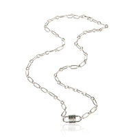 Tiffany & Co. Sterling Silver 1837 Small Double Lock Necklace 3
