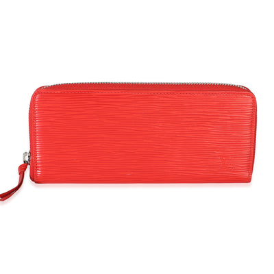 Louis Vuitton Carmine Red Epi Clemence Wallet Wallet id
