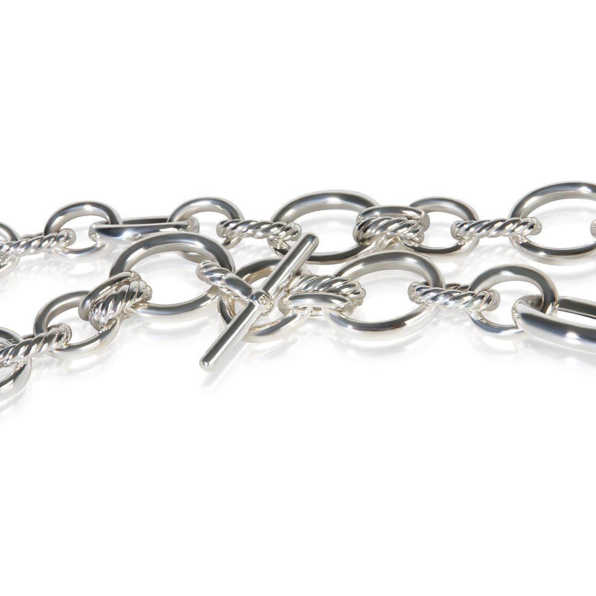 David Yurman Sterling Silver Diamond Mercer Necklace 2