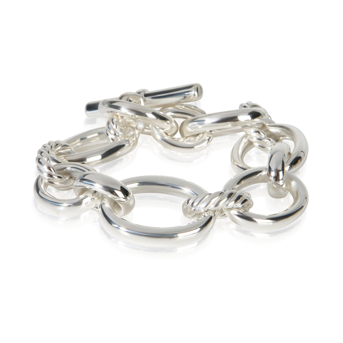 David Yurman Sterling Silver Diamond Mercer Bracelet 3